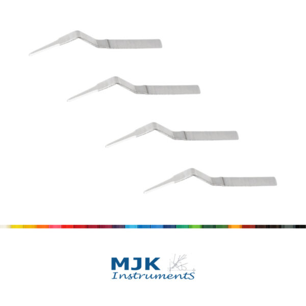 [:da]BW001 MJK Micro scalpel blades: Folded - Size 1, 10 pcs[:en]BW001 Micro scalpel blades: Folded - Size 1, 10 pcs[:]