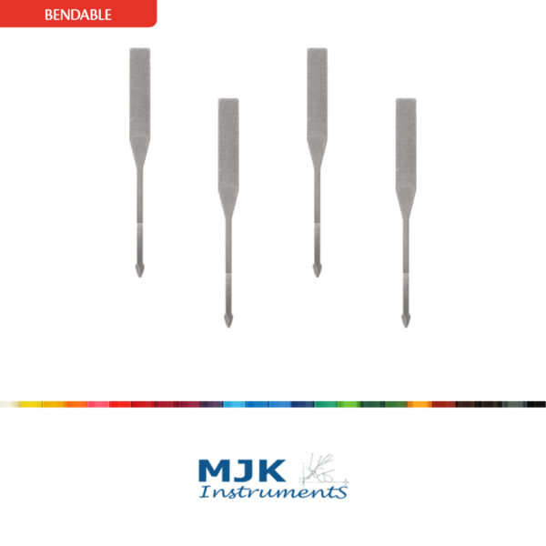 MJK Micro scalpel spoon blades Viper for papilla: Bendable straight - Size 4, 10 pcs - SB004