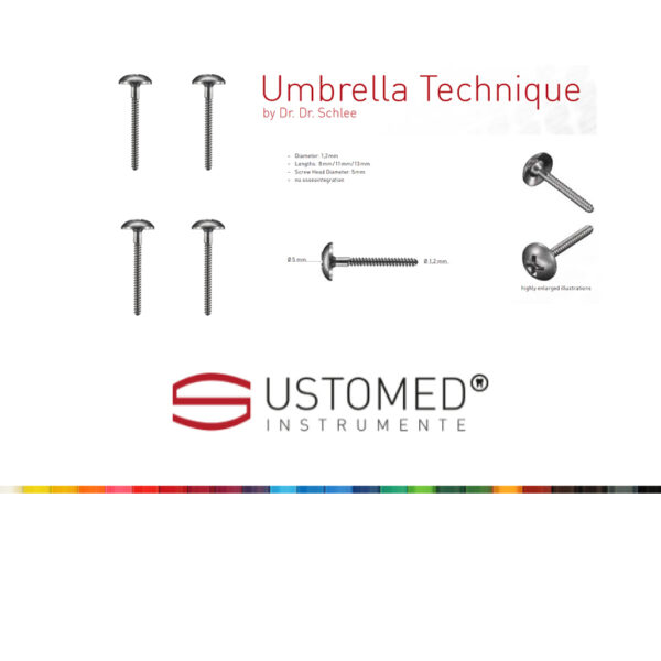 68-112-208S Ustomed SCHLEE, Umbrella-Screw, cross Ø1,2mm, 8 mm, 1 pcs