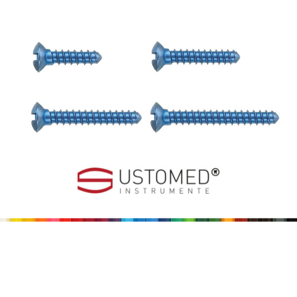68-114-006 Ustomed Micro-screw, cross, Ø1,4 mm, 6 mm, 10 pcs