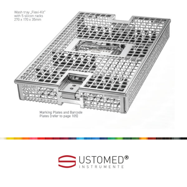 90-340-008 Ustomed steriliserings- og opbevaringsramme til 8 instrumenter, 1 pcs - Image 4